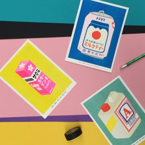 Combined shipping for 3 Riso prints of packaging from all over the world image 1