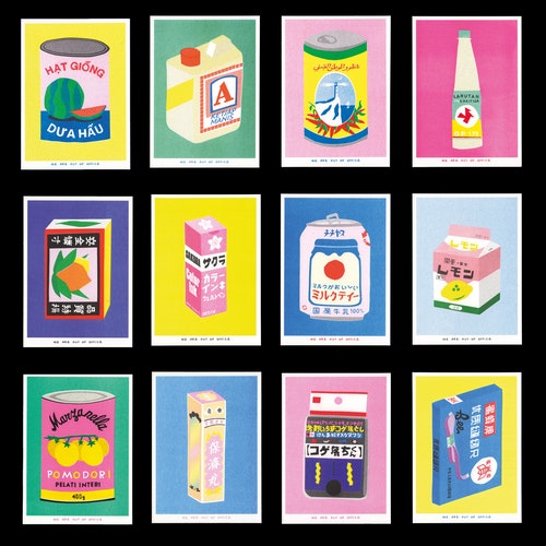 8 à 15 impressions Risographie de votre choix d'emballage du monde entier (expédition combinée)