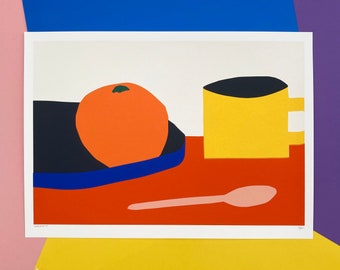 Screenprint of a still life in Paris