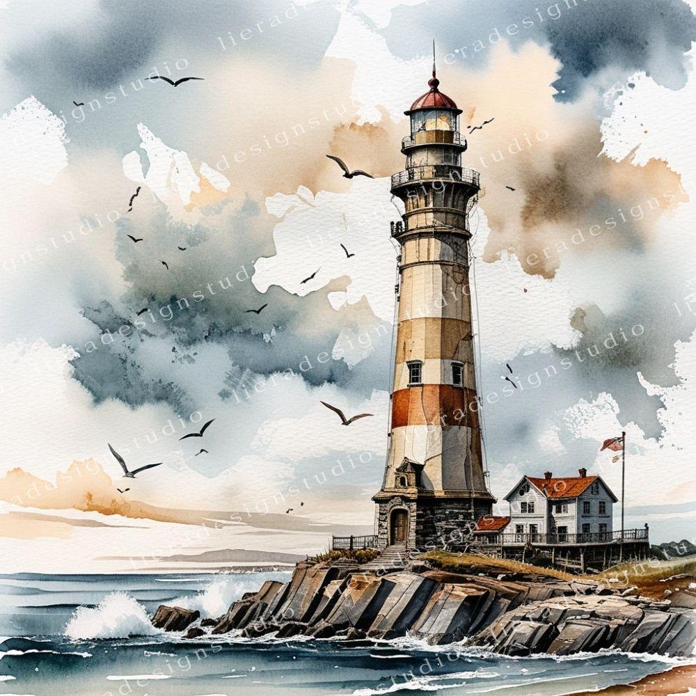 Coastal Lighthouse Bundle, Coastal Junk Journals, Lighthouse Decoupage ...
