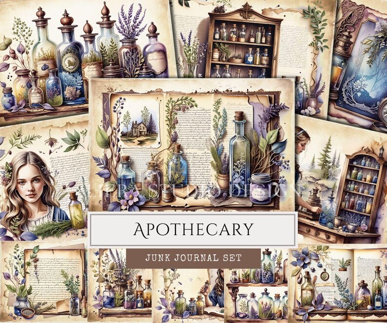 Old Apothecary Junk Journal Kit, Apothecary Junk Journal Pages ...