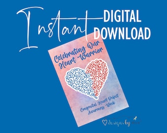 Celebrating Our Heart Warrior - Printable Tag - Congenital Heart Defect (CHD) Awareness Week  - Instant Download