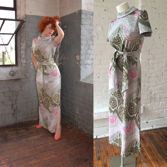 Sacony Paisley Dress with Mock Turtleneck