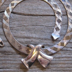 Collier Imposant En Argent Sterling 925 - Style Bayanihan - Ras Du Cou - Argenté