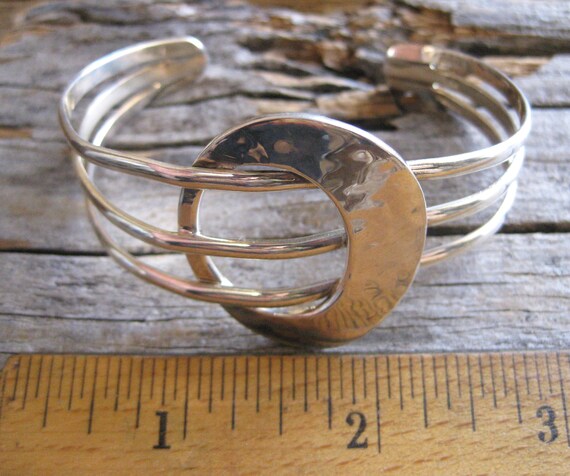 signed Optical illusion design BOLD sterling 7 1/… - image 10