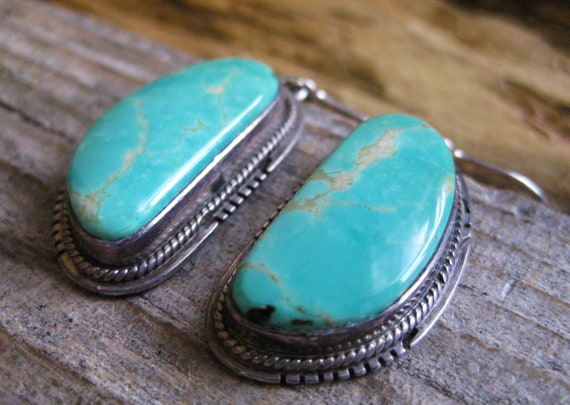 Navajo TURQUOISE 1 1/2" dangle Earrings. Recogniz… - image 10