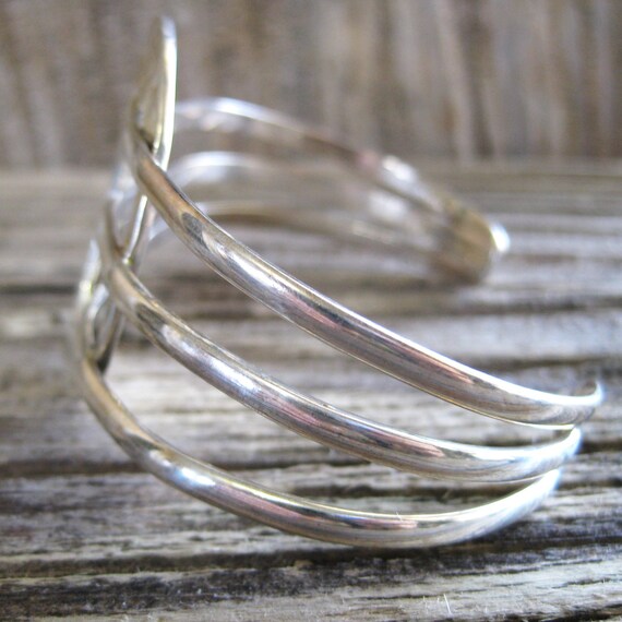 signed Optical illusion design BOLD sterling 7 1/… - image 8