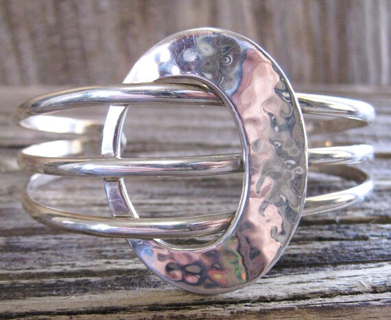 signed Optical illusion design BOLD sterling 7 1/… - image 9