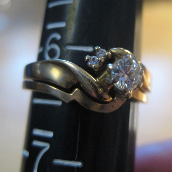 1/4 carat WEDDING SET DIAMOND engagement ring, 14… - image 9