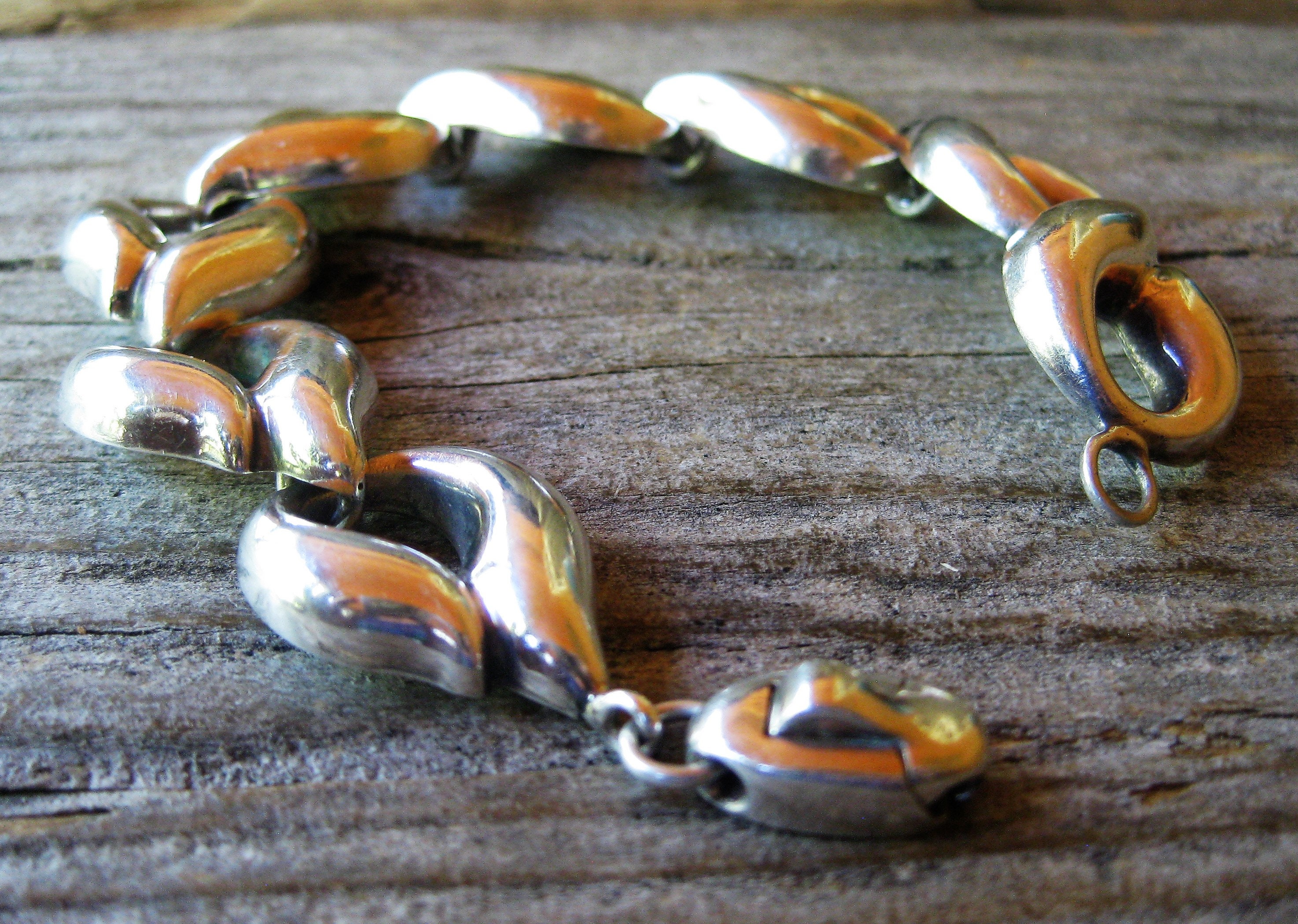 Ca.1970 BAYANIHAN Sterling LINK BRACELET, 7 1/4