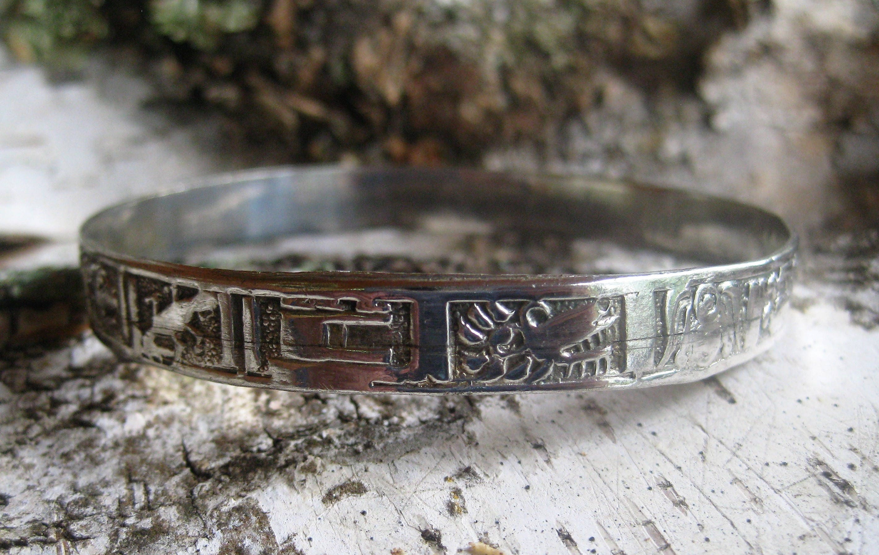 Ca 1960 TAXCO Sterling BANGLE 3/8