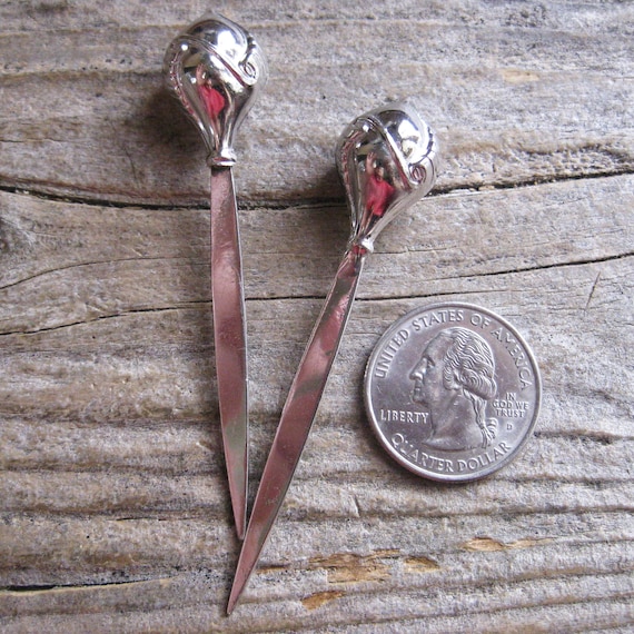 Sterling Silver Hair Sticks Set of 2 Amazon.com : Set of 2 Silver Hair Sticks Chinese Hairpin  main image 2