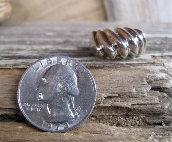 Solid STERLING wave DOME RING, size 7.5 . Taxco a… - image 7