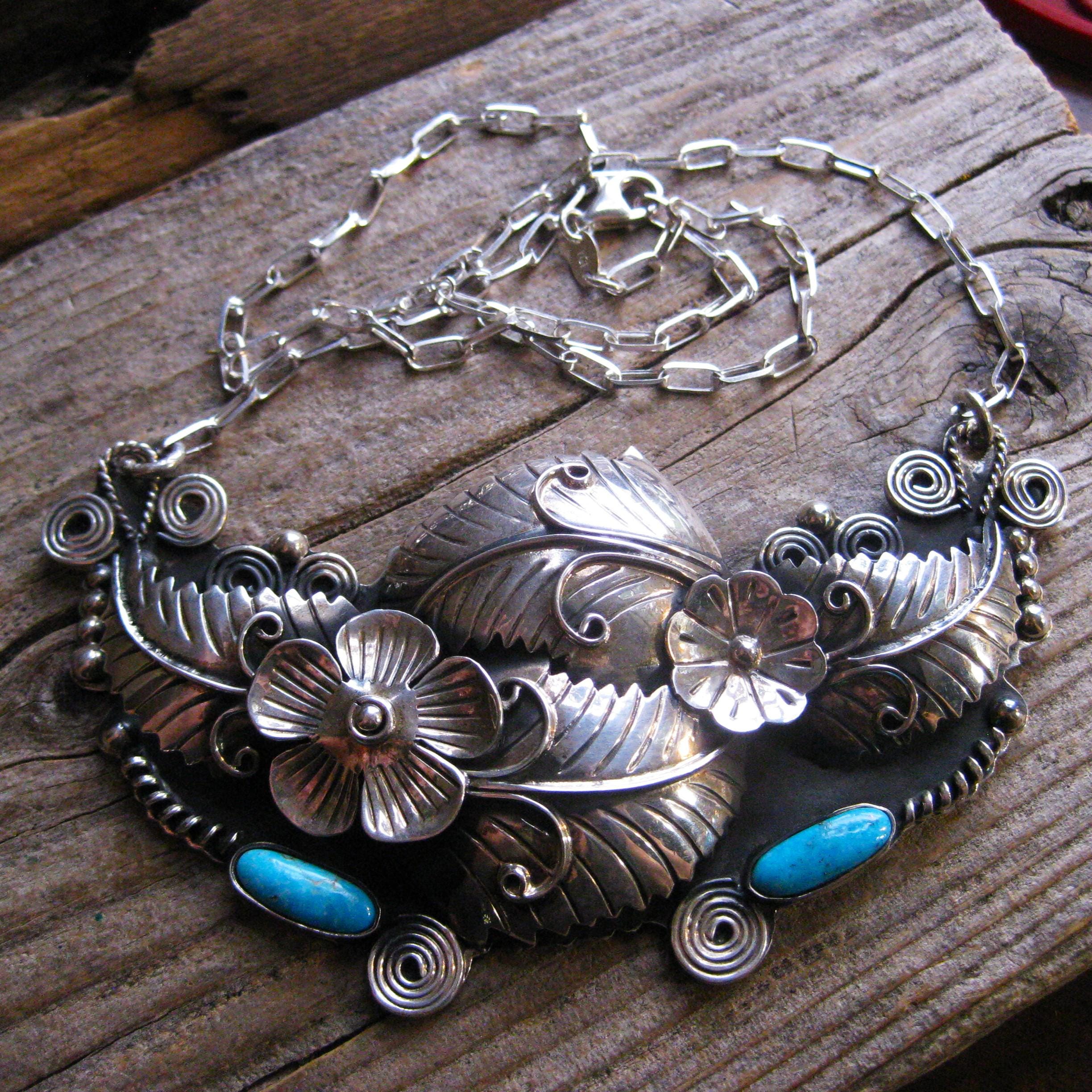 シルバー925 ビンテージ ネックレス MEXICO TAXCO ペンダント Taxco Mexican 925 Heavy Toggle Chain Necklace -53cm / 82g