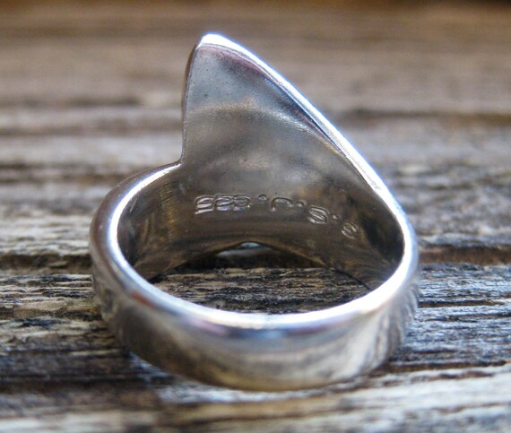 solid STERLING BAND RING, size 5. Signed, dimensi… - image 5