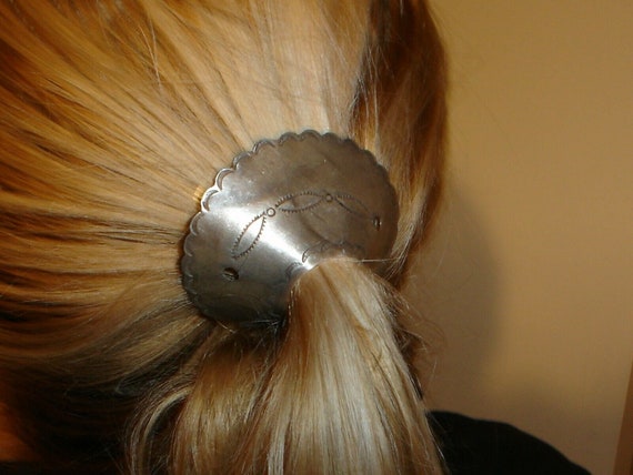 Antique Navajo Artisan Crafted Bun Pony Tail Holder Barrette Etsy