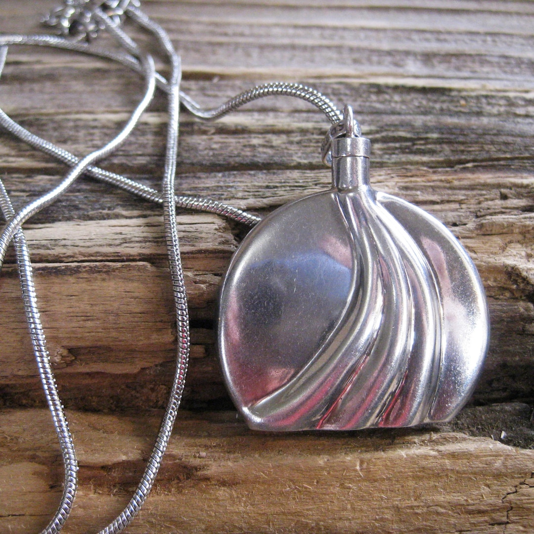 Taxco Secret PERFUME Bottle PENDANT Necklace With Dauber, 2
