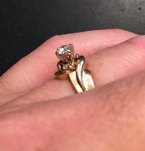 1/4 carat WEDDING SET DIAMOND engagement ring, 14… - image 8