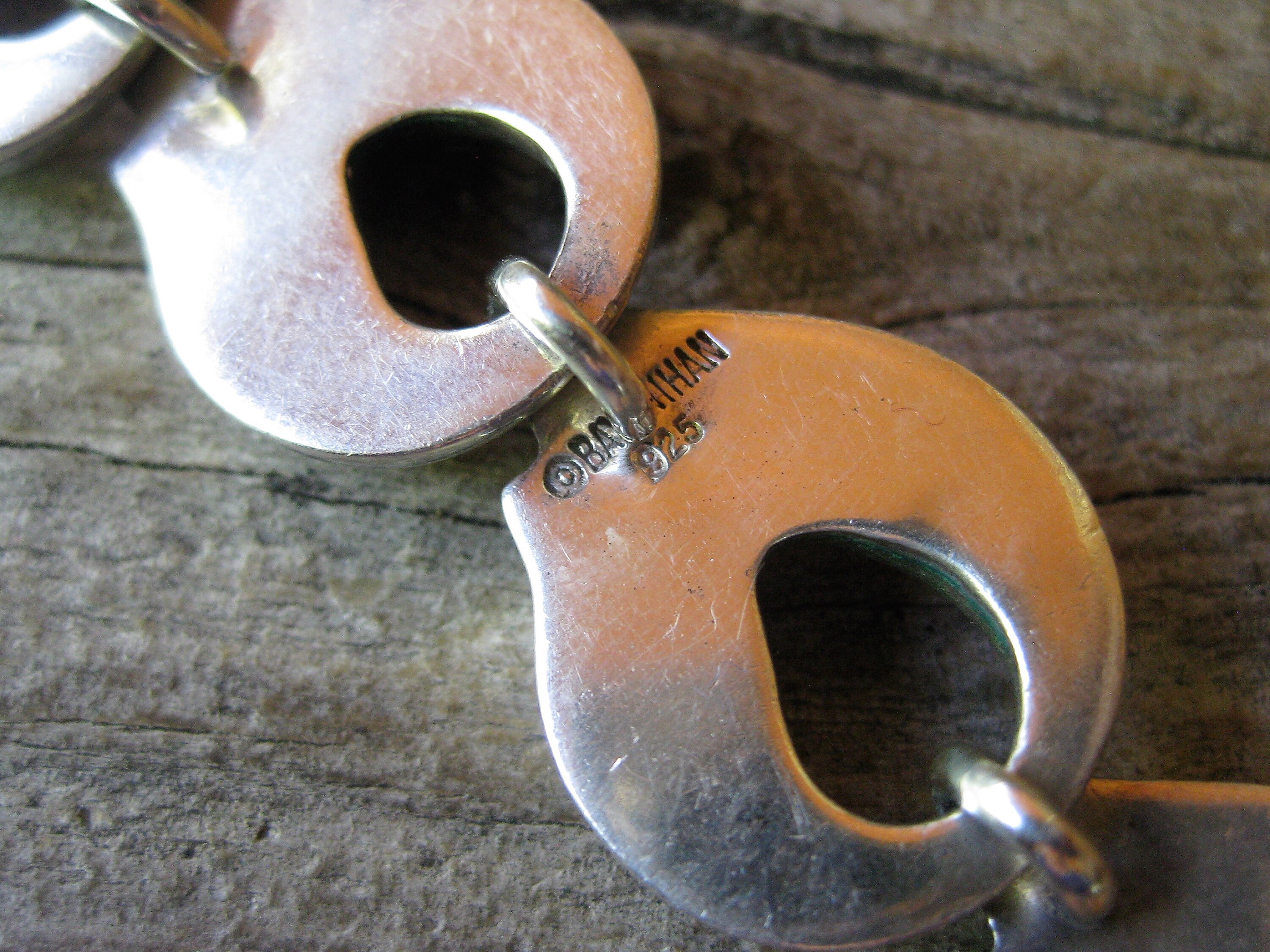Ca.1970 BAYANIHAN Sterling LINK BRACELET, 7 1/4