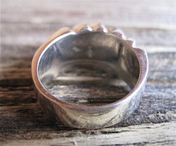 Solid STERLING wave DOME RING, size 7.5 . Taxco a… - image 5