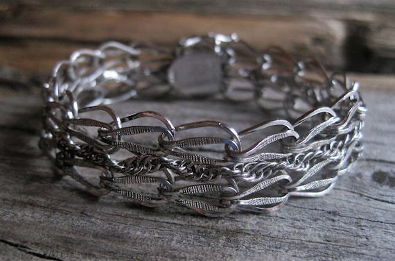 7.5 インチのデザイナー リンク スターリング ブレスレットユニークな  