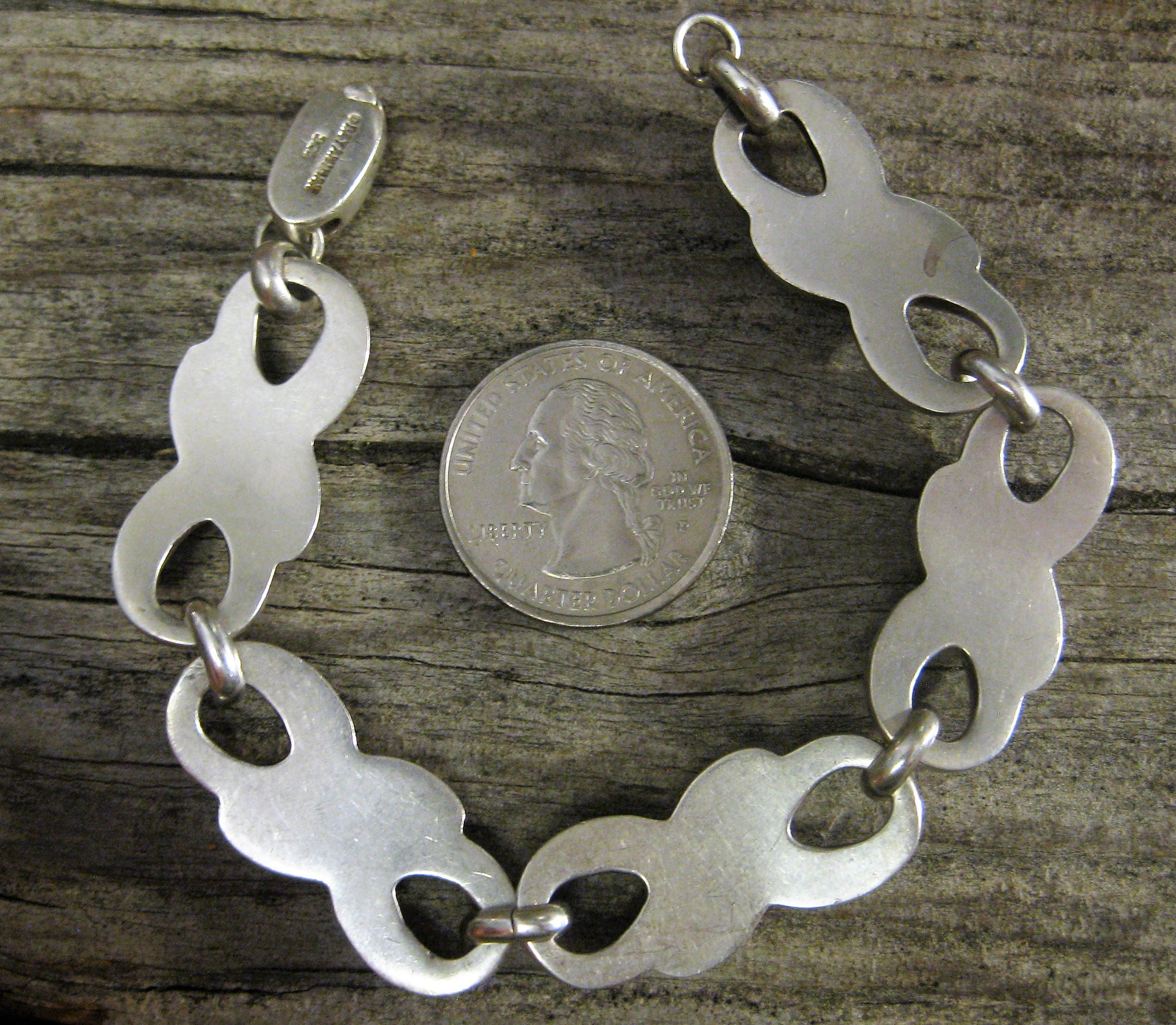 Ca 1970 BAYANIHAN LINK BRACELET, Sterling Silver Ca 1970 BAYANIHAN LINK BRACELET, Sterling Silver