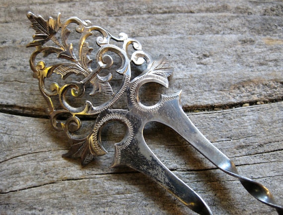 ca. 1870-90 VICTORIAN era STERLING HAIRPIN, bun ho