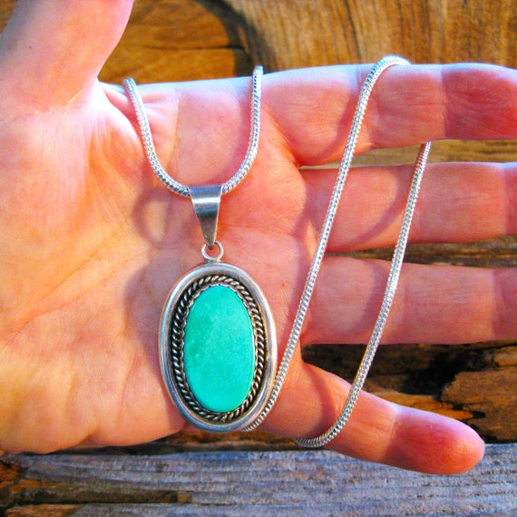 Navajo 2" PENDANT 20" NECKLACE, collectible Sleep… - image 2