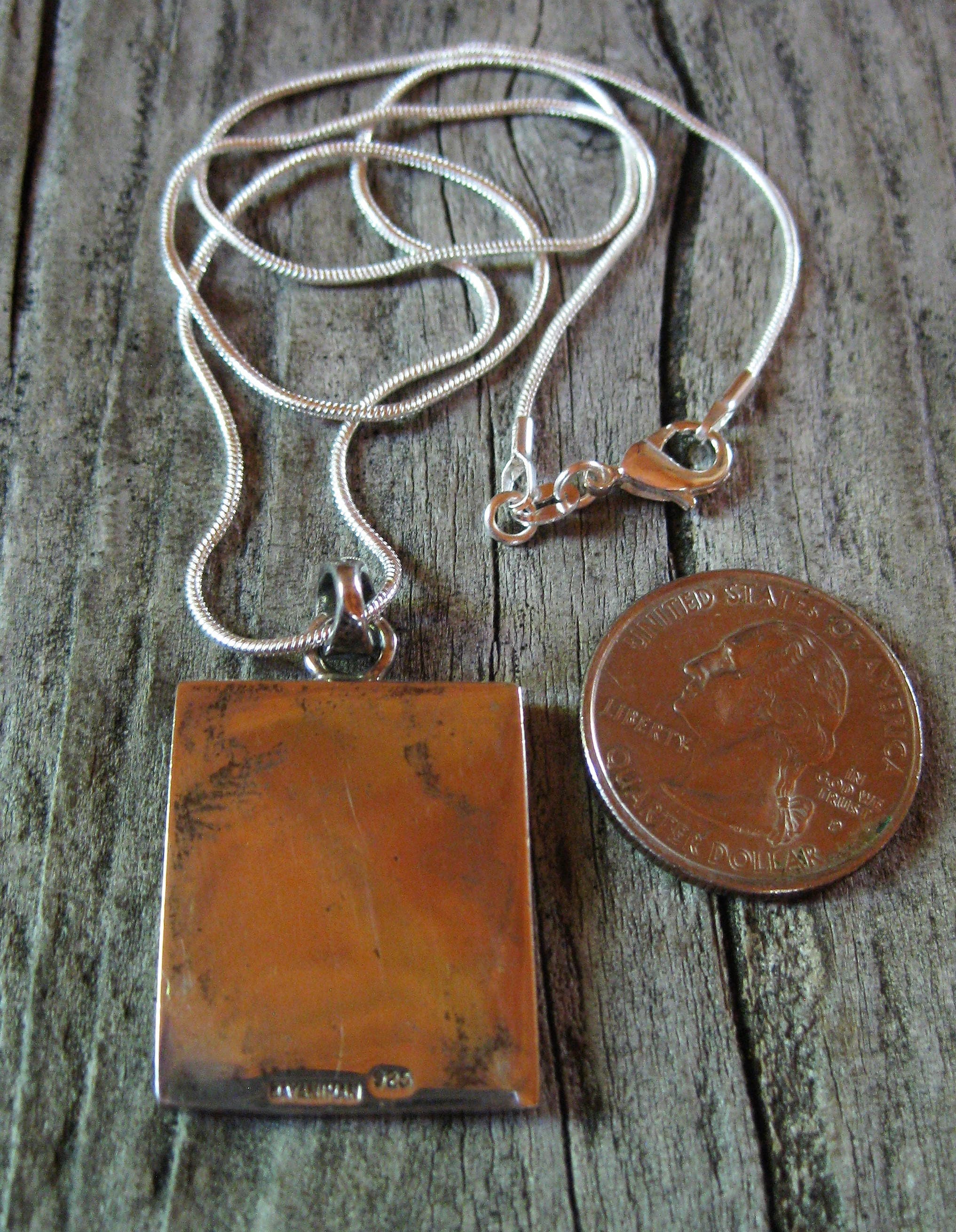 Pendentif Vintage En Nacre Et Métal Argenté - Style Années 70/80, Rond Et élégant