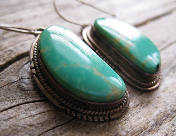 Navajo TURQUOISE 1 1/2" dangle Earrings. Recogniz… - image 5