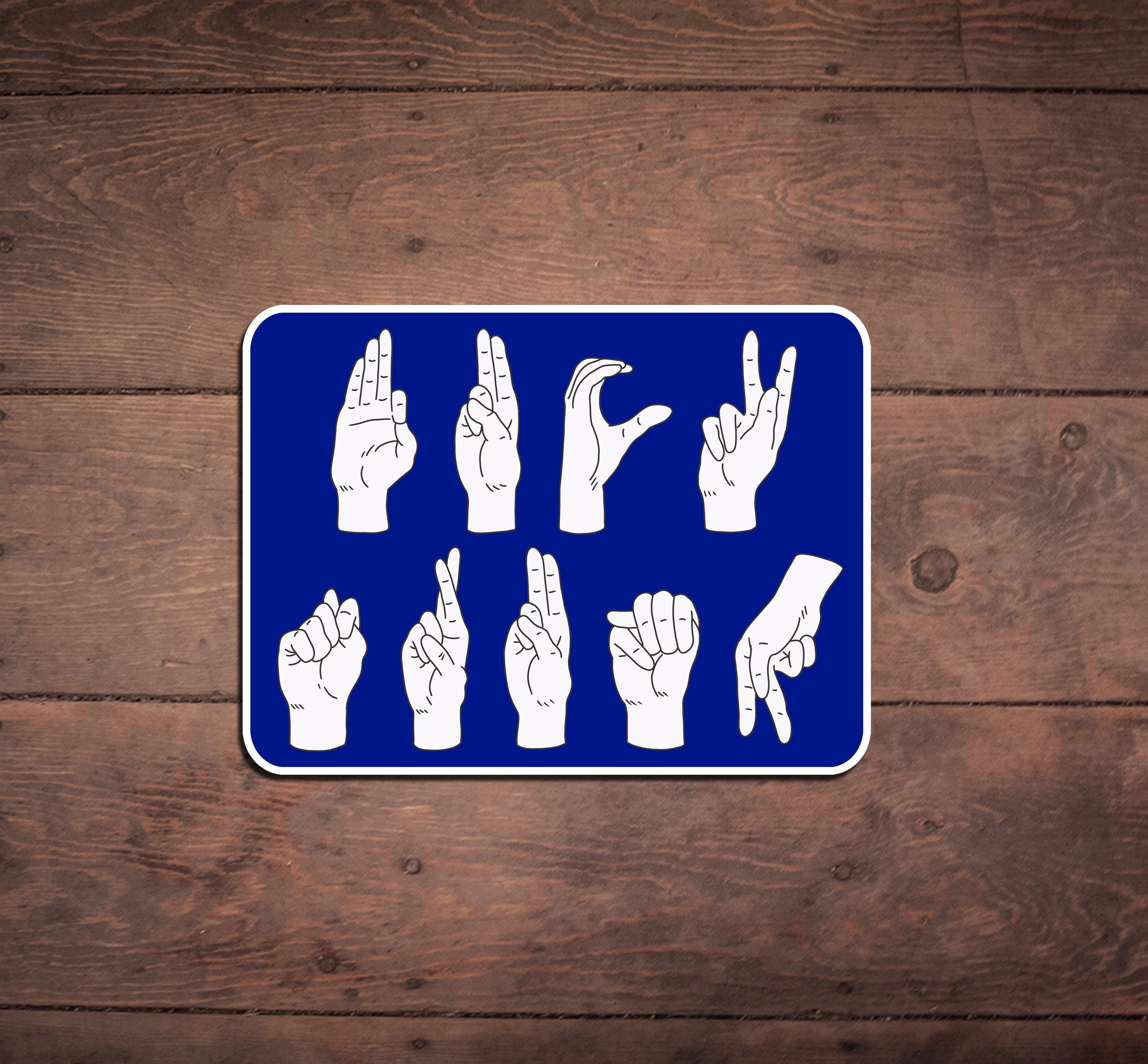 Blue ASL American Sign Language "Fuck Trump", Anti Trump, Die Cut Sticker, Funny Sticker, Liberal, Feminism, Impeach, FDT