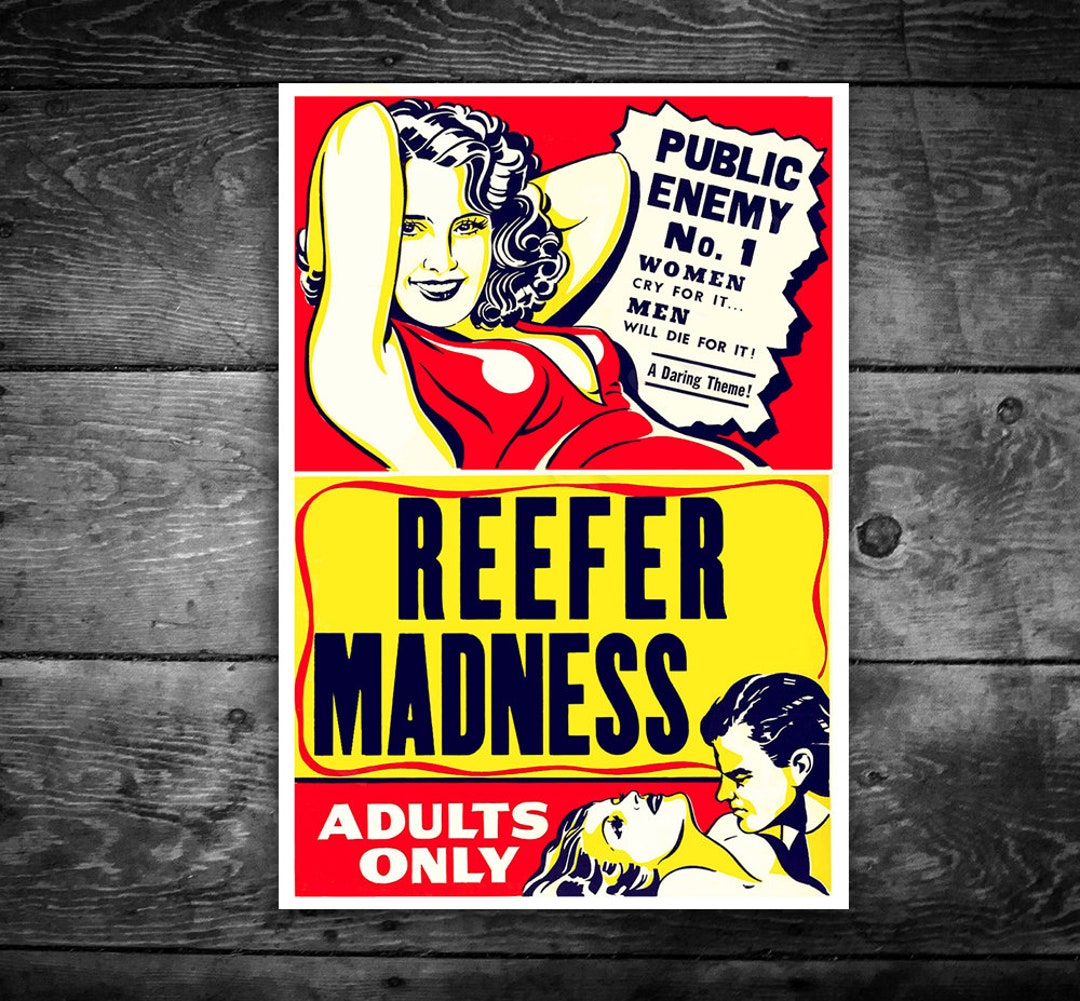 Reefer Madness Propaganda Sticker Etsy