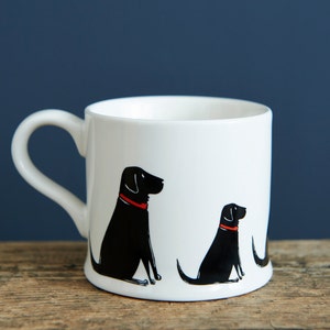 Tazza Labrador nera immagine 1