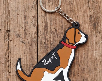 Beagle Keyring - Personalisation Available