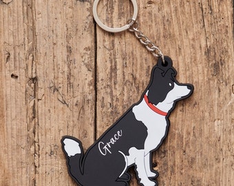 Border Collie Keyring - Personalisation Available