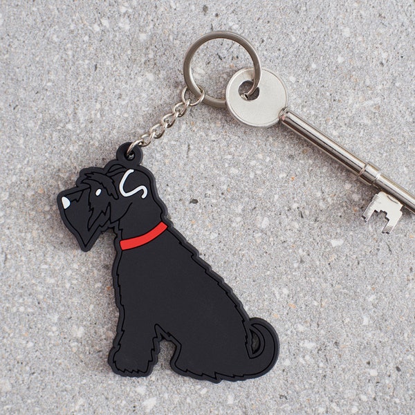 Black Schnauzer Keyring