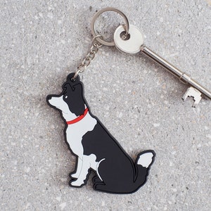 Border Collie Keyring