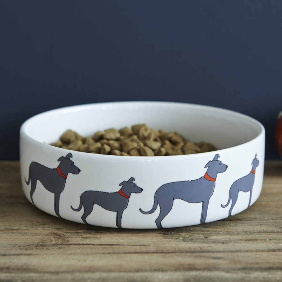 Lurcher Ceramic Dog Food / Water Bowl Etsy