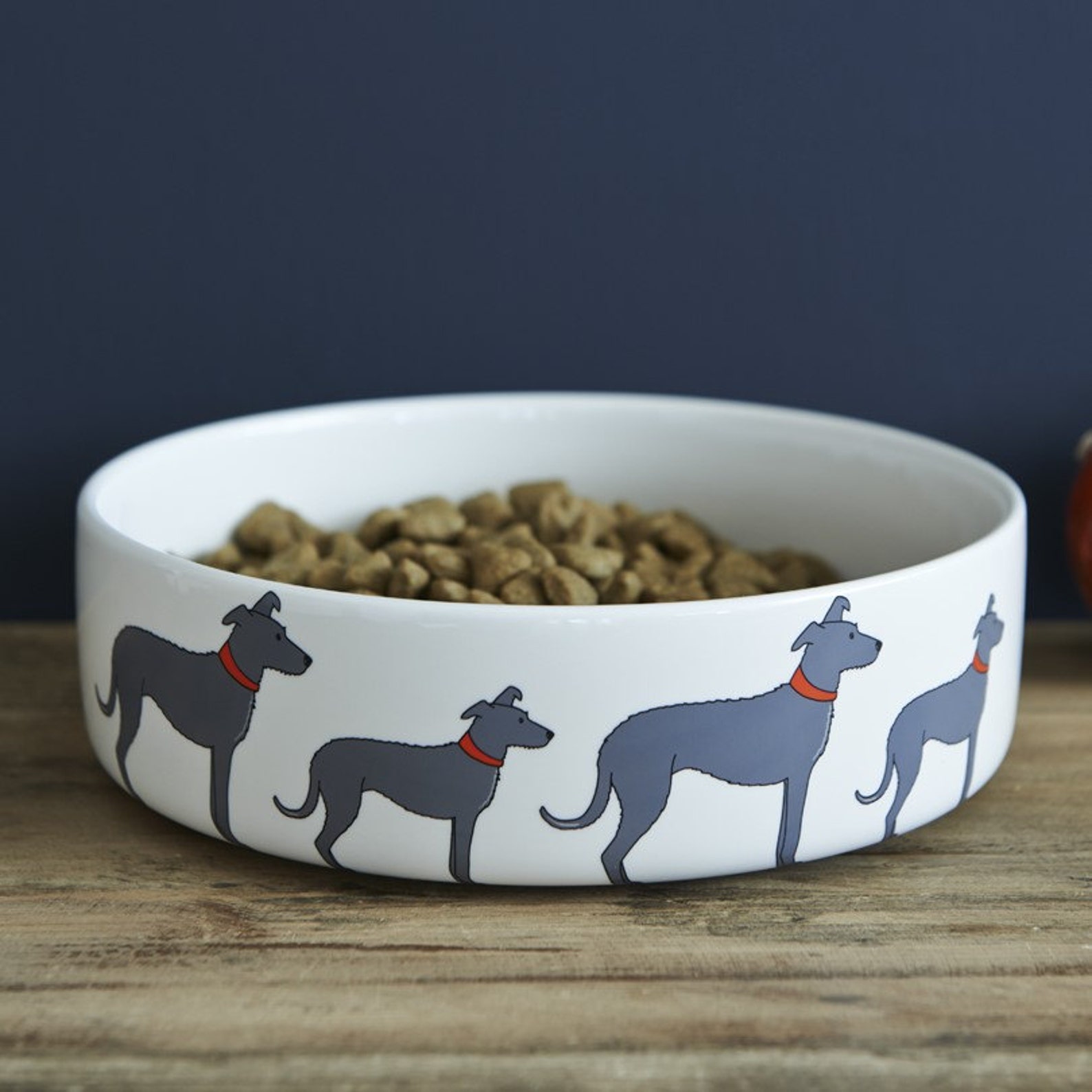Lurcher Ceramic Dog Food / Water Bowl Etsy
