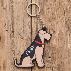Airedale / Lakeland / Welsh Terrier Keyring - Personalisation Available