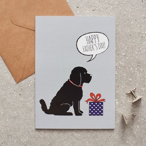 Carte de fête des pères Cockapoo / Labradoodle