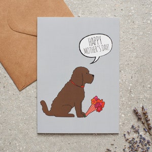 Carte de fête des mères Cockapoo / Labradoodle