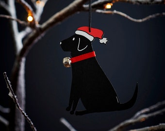 Black Labrador Christmas tree decoration