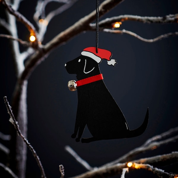 Black Labrador Christmas tree decoration