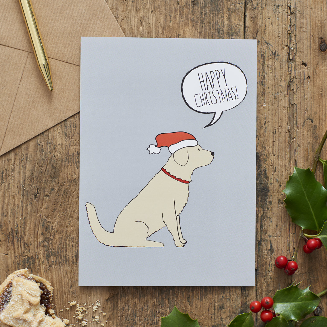 Golden Retriever Christmas Card - Etsy