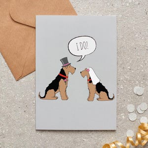 Trouwkaart Airedale / Lakeland / Welsh Terrier