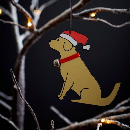 Black Labrador Christmas Tree Decoration Etsy