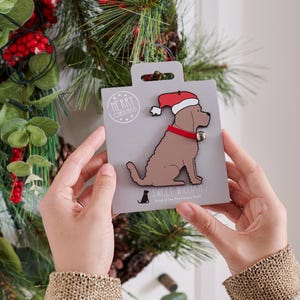 Cockapoo / Labradoodle (chocolade) kerstboomversiering - personalisatie beschikbaar