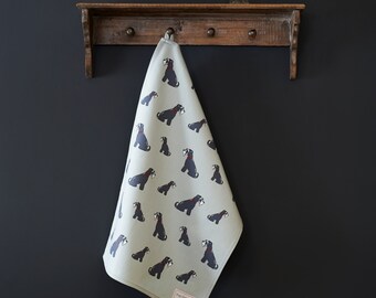 Grey Schnauzer tea towel