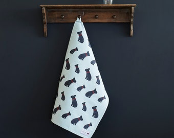 French Bulldog tea towel